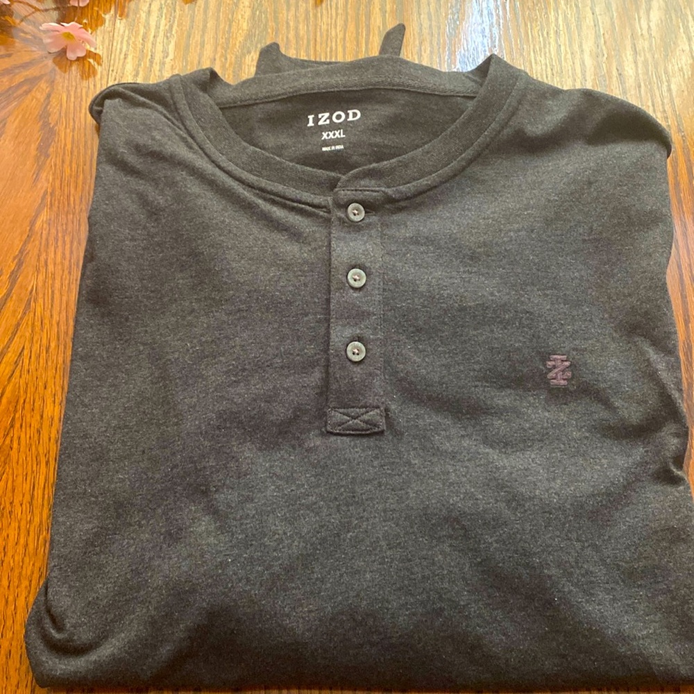 NWT IZOD XXXL Button Up Long Sleeve Jersey Henley